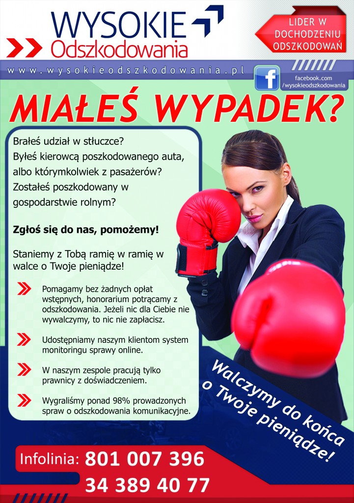 Plakat WysokieOdszkodowania.pl